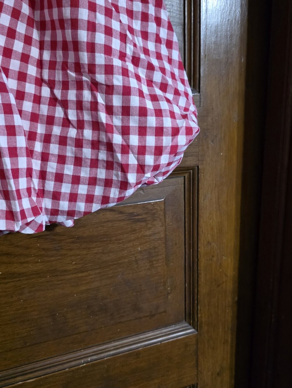 Gingham Bubble Mini Skort Red & White Size S - Picture 7 of 13